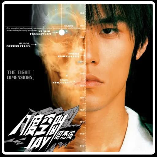 The Eight Dimensions album artwork with a split portrait
